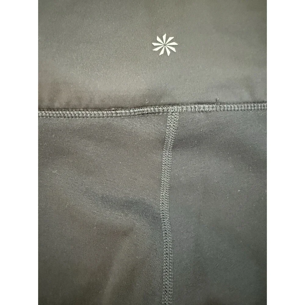 Athleta Polartec Powerlift Pants Womens Small Tall Black Fleece Bootcut Zip